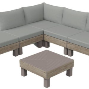 Narożnik ogrodowy 4-osobowy Keter Elements Ashwood Green 983593