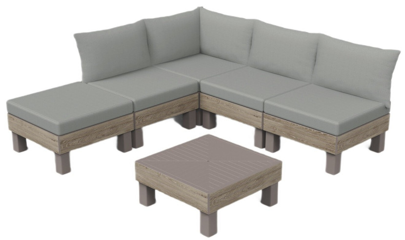 Narożnik ogrodowy 4-osobowy Keter Elements Ashwood Green 983593