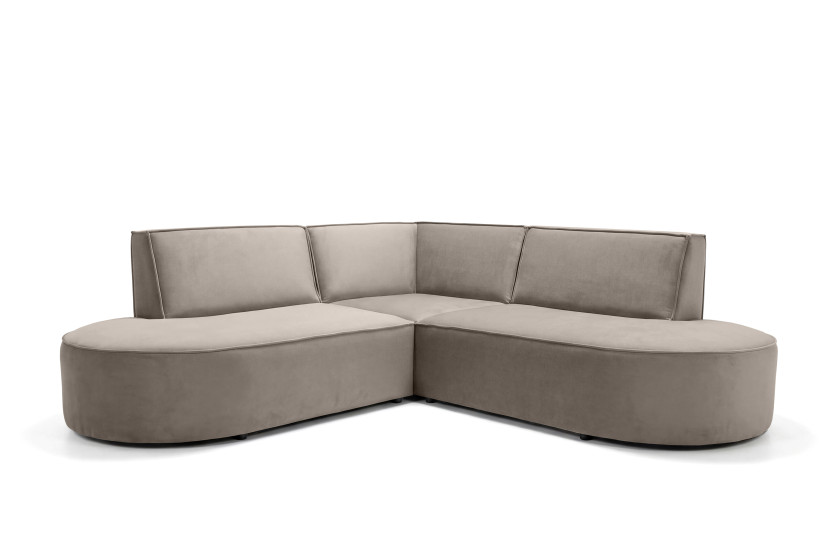 Narożnik Parma Corner mini, do salonu, tkanina Tiffany, taupe (29) 859715
