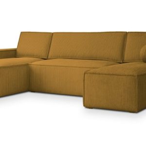 Narożnik PESANO P z funkcją spania Żółty 639433