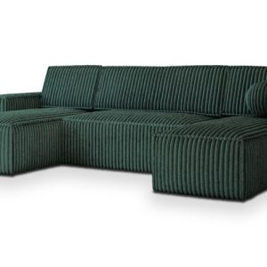 Narożnik PESANO T z funkcją spania Zielony 639446