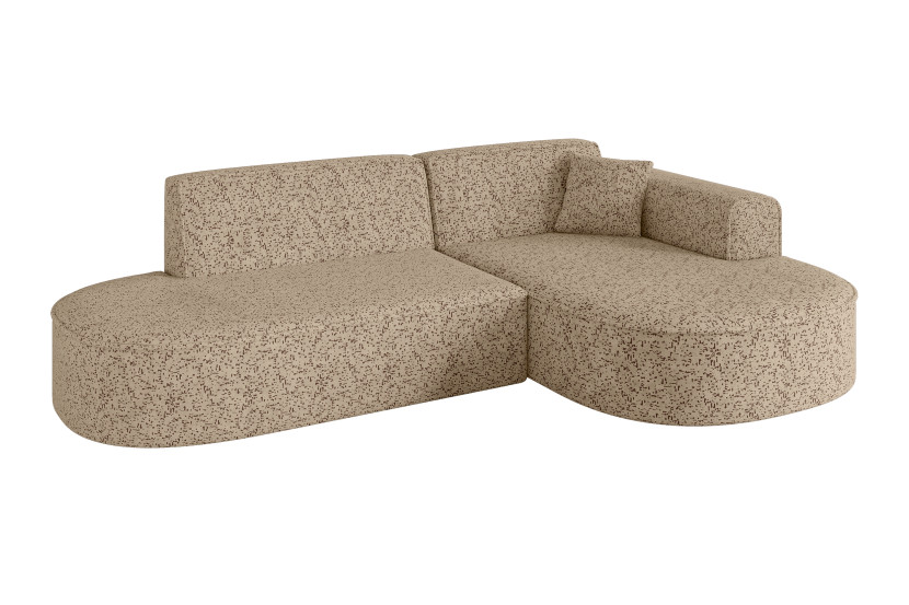 Narożnik prawostronne bez funkcji spania MARI-L1 243x171x79,5cm Brązowy 1043102