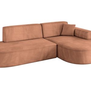 Narożnik prawostronne bez funkcji spania MARI-L1 243x171x79,5cm Brązowy 825350