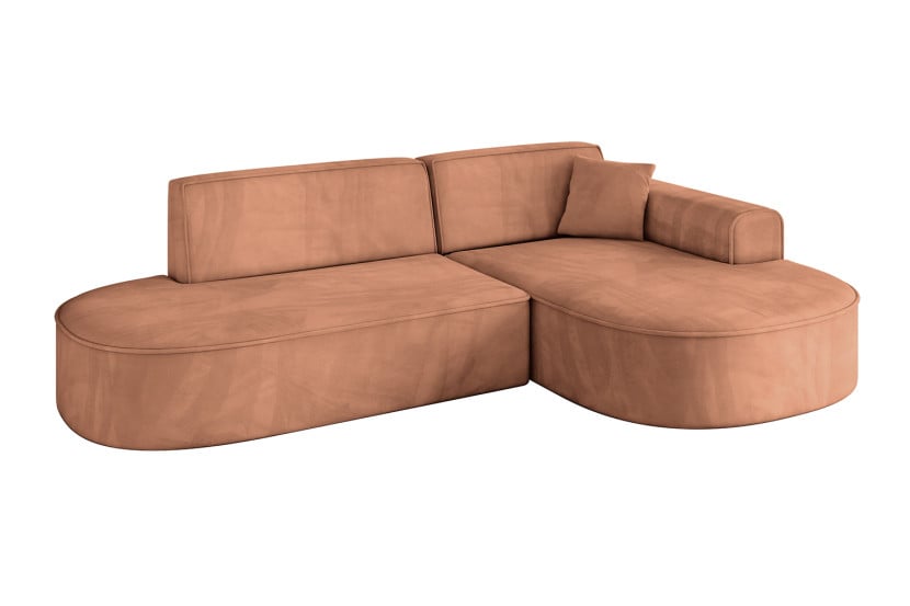 Narożnik prawostronne bez funkcji spania MARI-L1 243x171x79,5cm Brązowy 825350