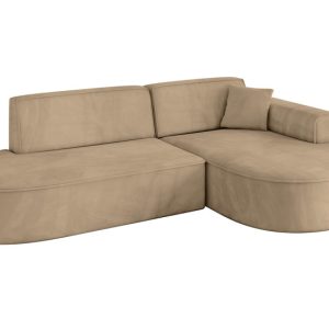 Narożnik prawostronne bez funkcji spania MARI-L1 243x171x79,5cm Brązowy 825356