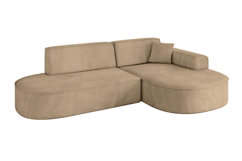 Narożnik prawostronne bez funkcji spania MARI-L1 243x171x79,5cm Brązowy 825356