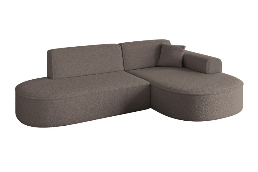 Narożnik prawostronne bez funkcji spania MARI-L1 243x171x79,5cm Brązowy 1043097