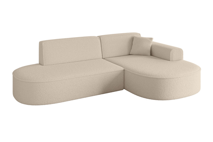 Narożnik prawostronne bez funkcji spania MARI-L1 243x171x79,5cm Ciemny beż 1043041