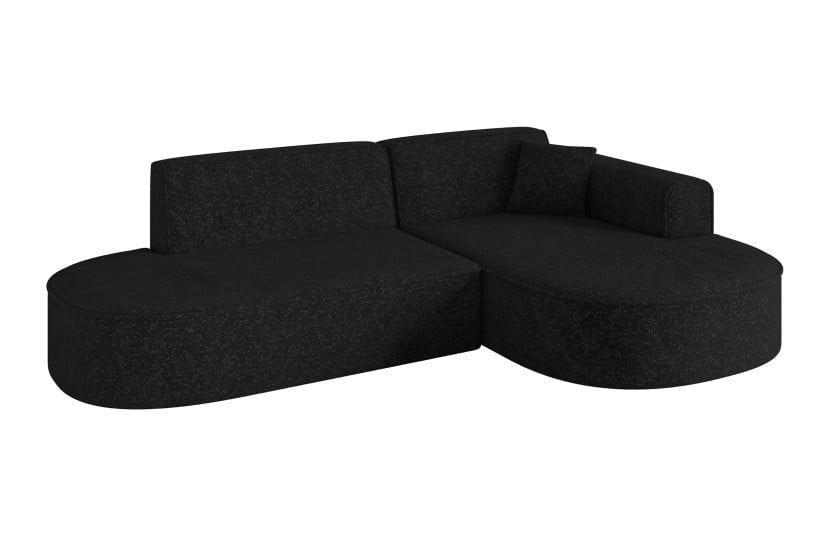Narożnik prawostronne bez funkcji spania MARI-L1 243x171x79,5cm Czarny 1043071