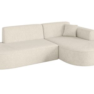 Narożnik prawostronne bez funkcji spania MARI-L1 243x171x79,5cm Kremowy 1043095