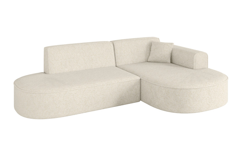 Narożnik prawostronne bez funkcji spania MARI-L1 243x171x79,5cm Kremowy 1043095