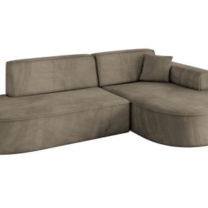Narożnik prawostronne bez funkcji spania MARI-L1 243x171x79,5cm Morelowy 825314