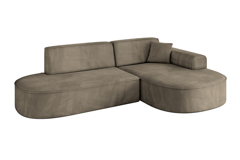 Narożnik prawostronne bez funkcji spania MARI-L1 243x171x79,5cm Morelowy 825314