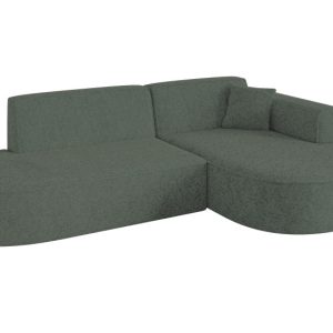 Narożnik prawostronne bez funkcji spania MARI-L1 243x171x79,5cm Zielony 1043047