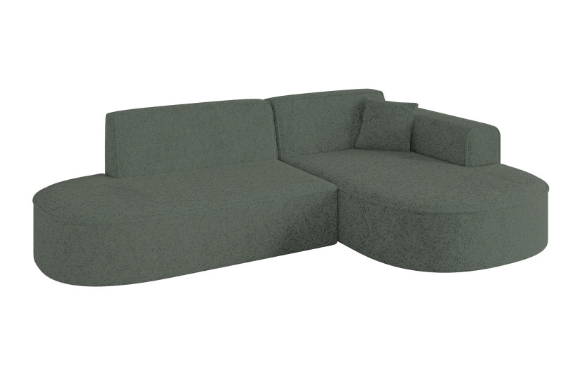 Narożnik prawostronne bez funkcji spania MARI-L1 243x171x79,5cm Zielony 1043047
