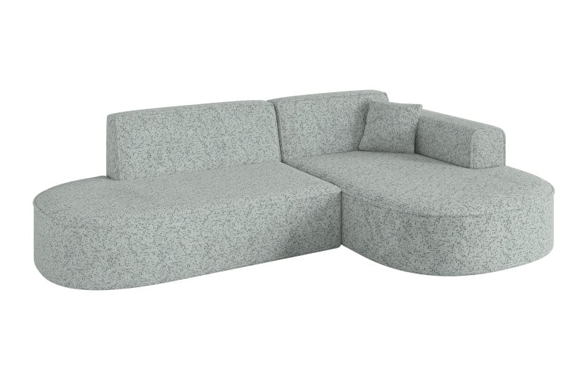 Narożnik prawostronne bez funkcji spania MARI-L1 243x171x79,5cm Zielony 1043039