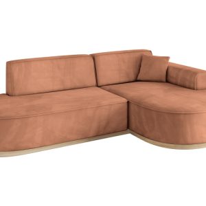 Narożnik prawostronne bez funkcji spania MARI-L1-v1 243x171x83cm Brązowy 825355