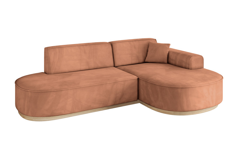Narożnik prawostronne bez funkcji spania MARI-L1-v1 243x171x83cm Brązowy 825355