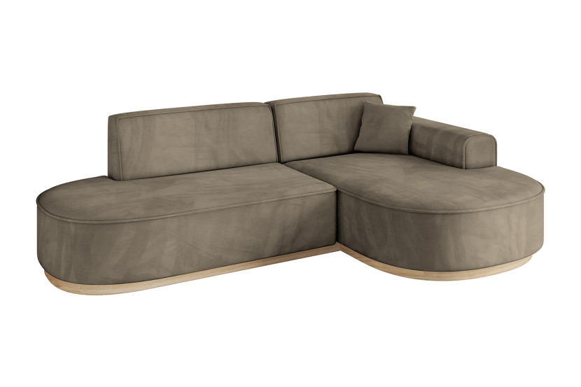 Narożnik prawostronne bez funkcji spania MARI-L1-v1 243x171x83cm Morelowy 825334