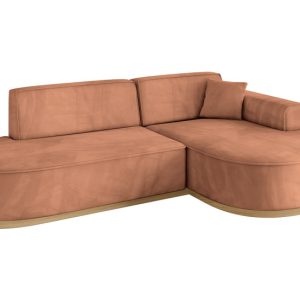 Narożnik prawostronne bez funkcji spania MARI-L1-v2 243x171x83cm Brązowy 825318