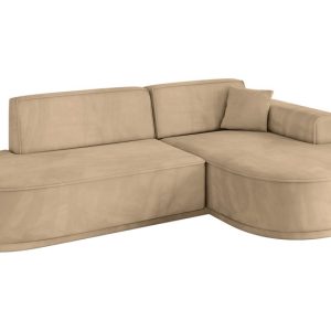 Narożnik prawostronne bez funkcji spania MARI-L1-v3 243x171x83cm Brązowy 823698