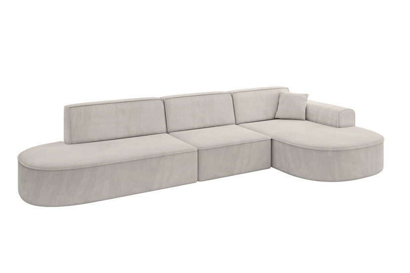 Narożnik prawostronne bez funkcji spania MARI-L2 328x171x79,5 cm Beżowy 823739
