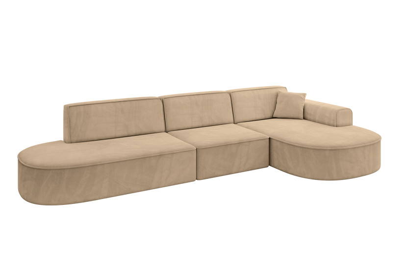 Narożnik prawostronne bez funkcji spania MARI-L2 328x171x79,5 cm Brązowy 823719