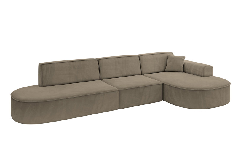 Narożnik prawostronne bez funkcji spania MARI-L2 328x171x79,5 cm Morelowy 823813