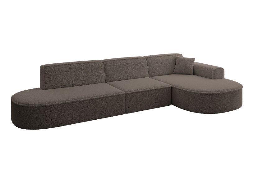 Narożnik prawostronne bez funkcji spania MARI-L2 328x171x79,5cm Brązowy 1049152