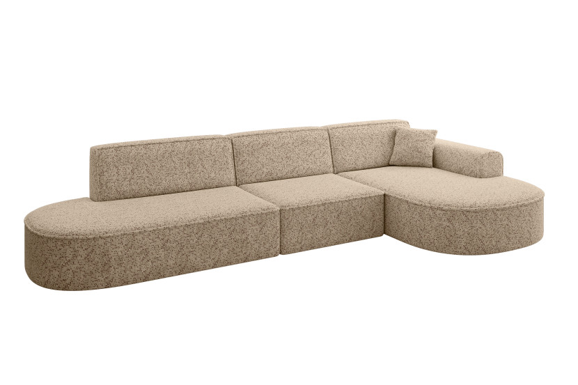 Narożnik prawostronne bez funkcji spania MARI-L2 328x171x79,5cm Brązowy 1049147