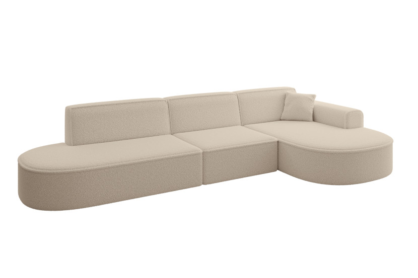 Narożnik prawostronne bez funkcji spania MARI-L2 328x171x79,5cm Ciemny beż 1049150