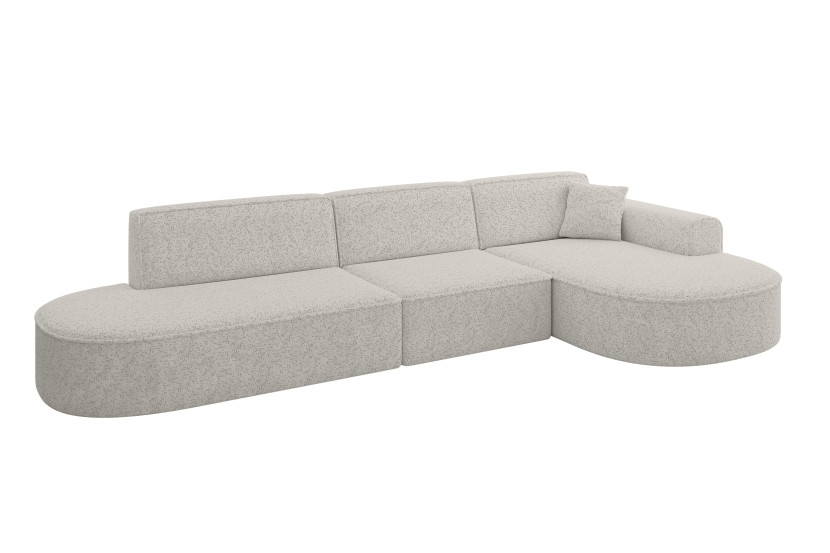 Narożnik prawostronne bez funkcji spania MARI-L2 328x171x79,5cm Jasnoszary 1049124