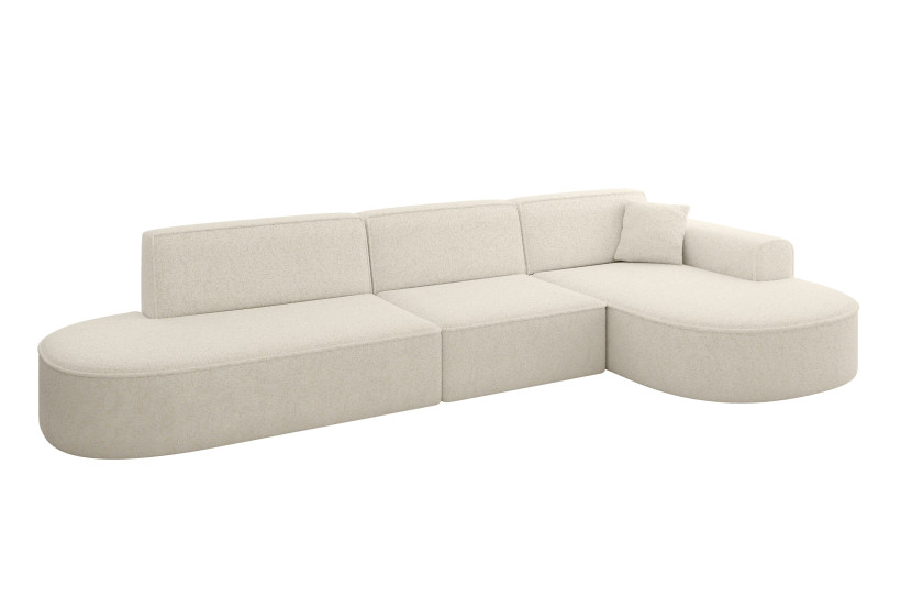Narożnik prawostronne bez funkcji spania MARI-L2 328x171x79,5cm Kremowy 1049105