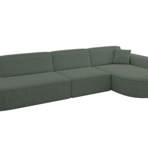 Narożnik prawostronne bez funkcji spania MARI-L2 328x171x79,5cm Zielony 1049121