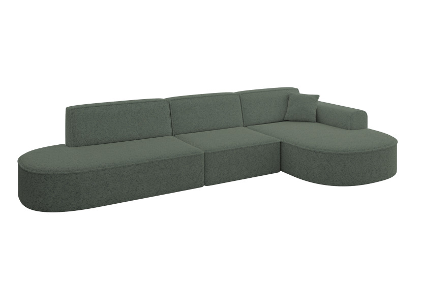 Narożnik prawostronne bez funkcji spania MARI-L2 328x171x79,5cm Zielony 1049121