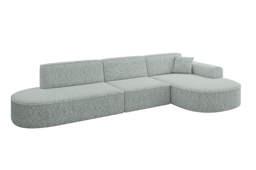 Narożnik prawostronne bez funkcji spania MARI-L2 328x171x79,5cm Zielony 1049097