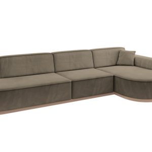 Narożnik prawostronne bez funkcji spania MARI-L2-v1 328x171x83 cm Morelowy 823843