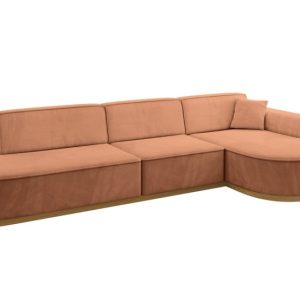 Narożnik prawostronne bez funkcji spania MARI-L2-v2 328x171x83 cm Brązowy 823773