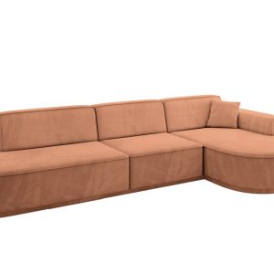 Narożnik prawostronne bez funkcji spania MARI-L2-v3 328x171x83 cm Brązowy 823757