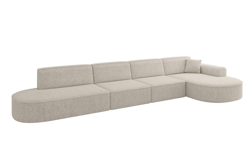 Narożnik prawostronne bez funkcji spania MARI-L3 413x171x79,5cm Beżowy 1049099