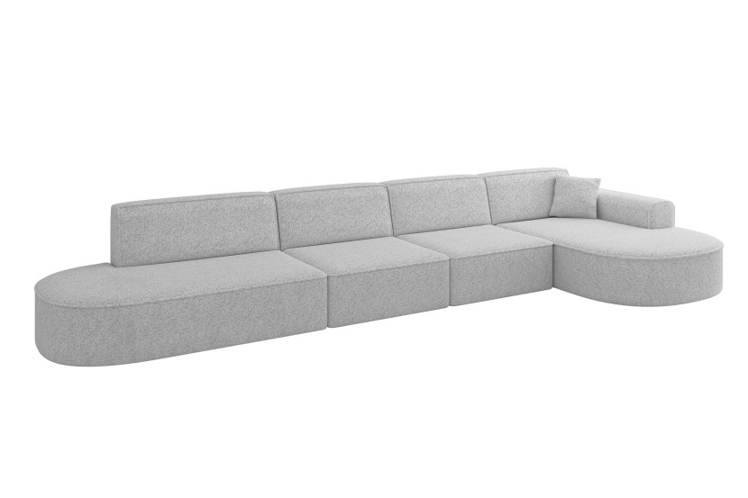 Narożnik prawostronne bez funkcji spania MARI-L3 413x171x79,5cm Szary 1049140