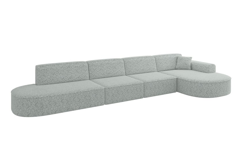 Narożnik prawostronne bez funkcji spania MARI-L3 413x171x79,5cm Zielony 1049149