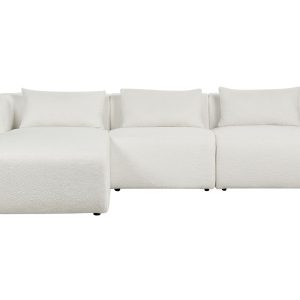 Narożnik prawostronny 3-osobowy boucle biały 304660 Narożnik prawostronny 3-osobowy boucle biały 304660