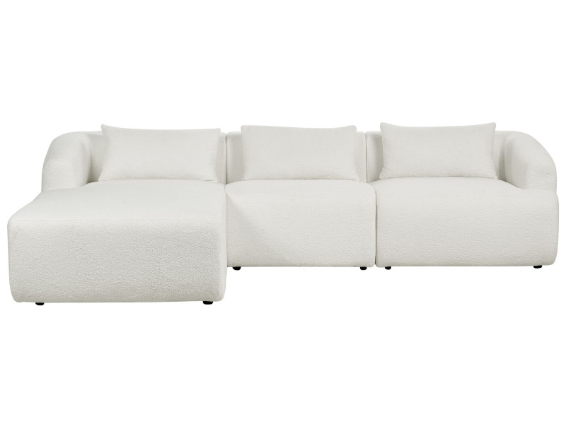 Narożnik prawostronny 3-osobowy boucle biały 304660