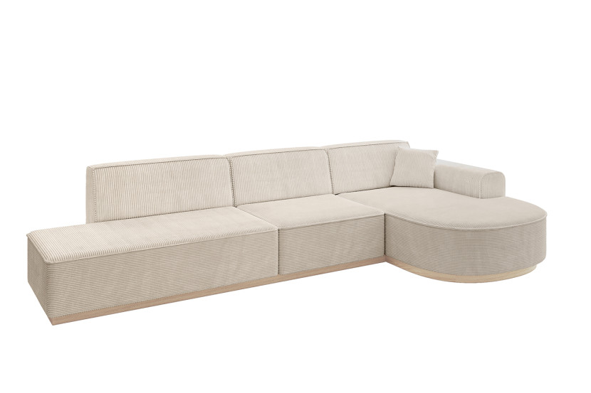 Narożnik prawostronny bez funkcji spania ARRIO-L2 - 328x171x83 Beżowy 803995