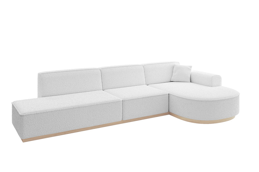 Narożnik prawostronny bez funkcji spania ARRIO-L2 - 328x171x83 Biały 804013