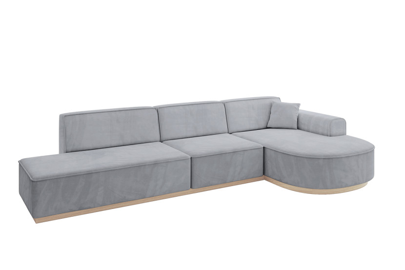 Narożnik prawostronny bez funkcji spania ARRIO-L2 - 328x171x83 Szary 803993