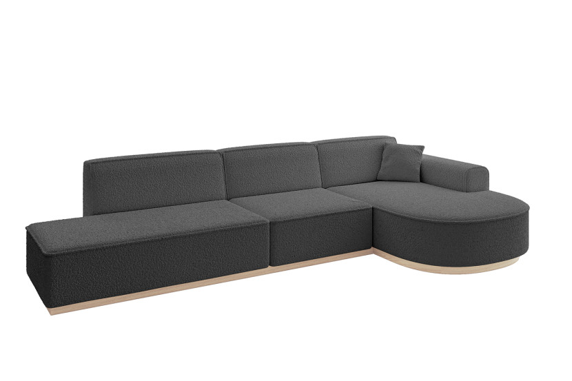 Narożnik prawostronny bez funkcji spania ARRIO-L2 - 328x171x83 Szary 803970