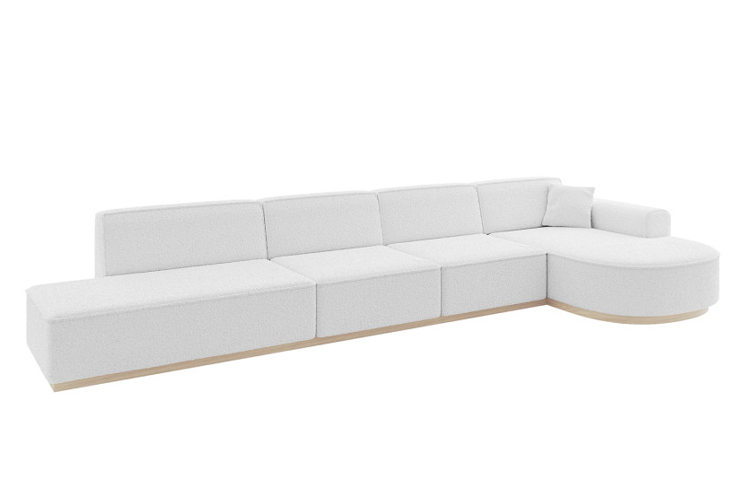 Narożnik prawostronny bez funkcji spania ARRIO-L3 - 413x171x83 Biały 804010