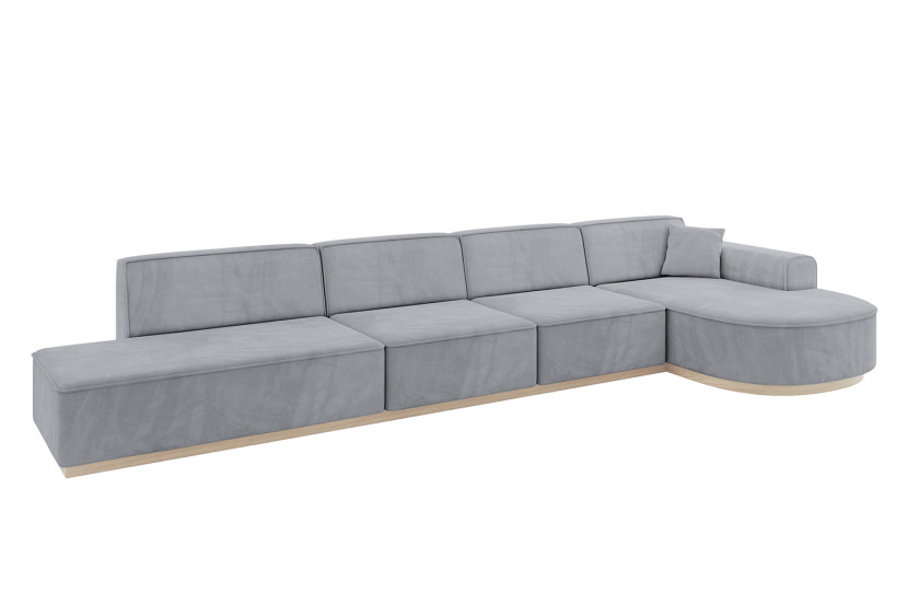 Narożnik prawostronny bez funkcji spania ARRIO-L3 - 413x171x83 Szary 803980